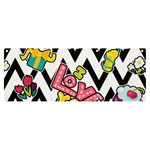 Vector Romantic Love Seamless Pattern Banner and Sign 8  x 3 