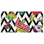Vector Romantic Love Seamless Pattern Banner and Sign 8  x 4 