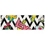 Vector Romantic Love Seamless Pattern Banner and Sign 9  x 3 
