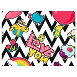 Vector Romantic Love Seamless Pattern Premium Plush Fleece Blanket (Extra Small)