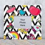 Vector Romantic Love Seamless Pattern White Wall Photo Frame 5  x 7 