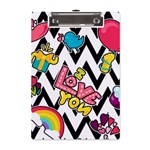 Vector Romantic Love Seamless Pattern A5 Acrylic Clipboard