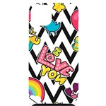 Vector Romantic Love Seamless Pattern iPhone 14 Plus Black UV Print Case