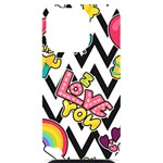 Vector Romantic Love Seamless Pattern iPhone 14 Pro Black UV Print Case