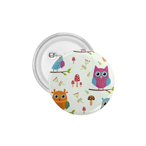 Forest Seamless Pattern With Cute Owls 1.75  Buttons from ArtsNow.com Front