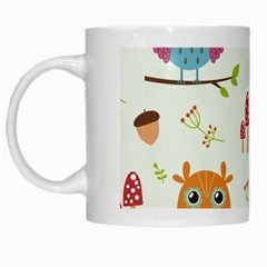 Forest Seamless Pattern With Cute Owls White Mug from ArtsNow.com Left