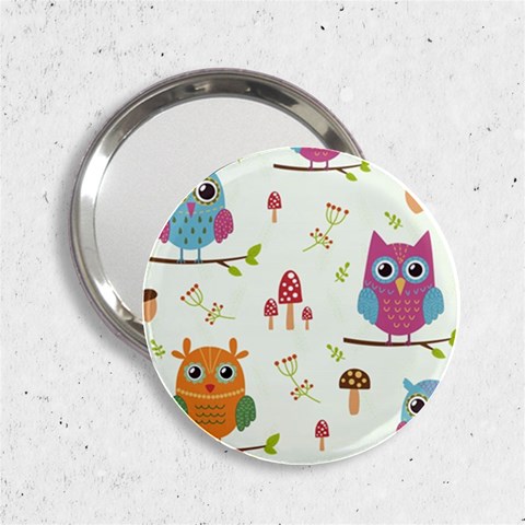 Forest Seamless Pattern With Cute Owls 2.25  Handbag Mirrors from ArtsNow.com Front