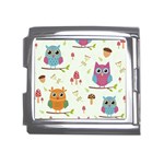 Forest Seamless Pattern With Cute Owls Mega Link Italian Charm (18mm)