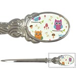 Forest Seamless Pattern With Cute Owls Letter Opener