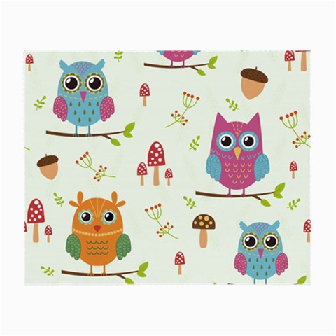 Forest Seamless Pattern With Cute Owls Small Glasses Cloth (2 Sides) from ArtsNow.com Front