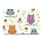 Forest Seamless Pattern With Cute Owls Plate Mats