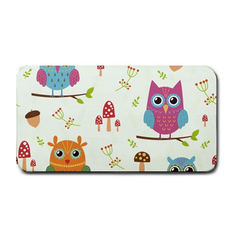 Forest Seamless Pattern With Cute Owls Medium Bar Mat from ArtsNow.com 16 x8.5  Bar Mat