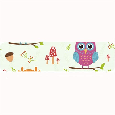 Forest Seamless Pattern With Cute Owls Large Bar Mat from ArtsNow.com 32 x8.5  Bar Mat