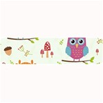 Forest Seamless Pattern With Cute Owls Large Bar Mat