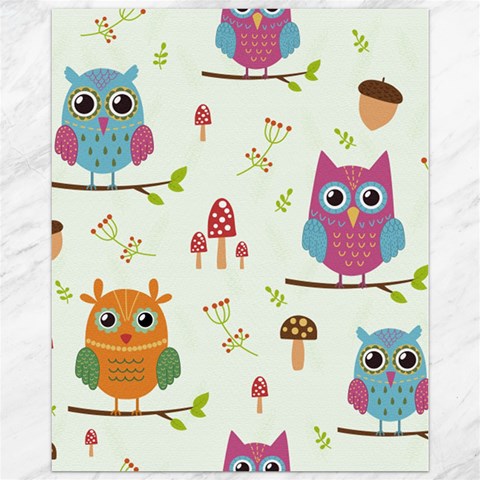 Forest Seamless Pattern With Cute Owls Canvas 11  x 14  from ArtsNow.com 10.95 x13.48  Canvas - 1