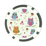 Forest Seamless Pattern With Cute Owls Poker Chip Card Guard