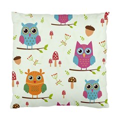 Forest Seamless Pattern With Cute Owls Standard Cushion Case (Two Sides) from ArtsNow.com Back