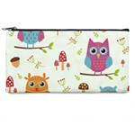 Forest Seamless Pattern With Cute Owls Pencil Case
