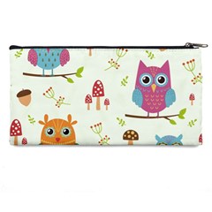 Forest Seamless Pattern With Cute Owls Pencil Case from ArtsNow.com Back