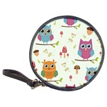 Forest Seamless Pattern With Cute Owls Classic 20-CD Wallets