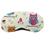 Forest Seamless Pattern With Cute Owls Sleep Mask