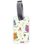 Forest Seamless Pattern With Cute Owls Luggage Tag (two sides)