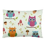 Forest Seamless Pattern With Cute Owls Pillow Case (Two Sides)