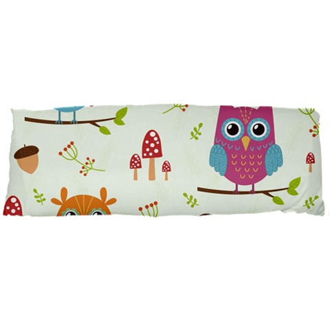 Forest Seamless Pattern With Cute Owls Body Pillow Case Dakimakura (Two Sides) from ArtsNow.com Back