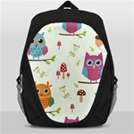Forest Seamless Pattern With Cute Owls Backpack Bag