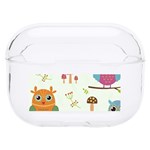 Forest Seamless Pattern With Cute Owls Hard PC AirPods Pro Case