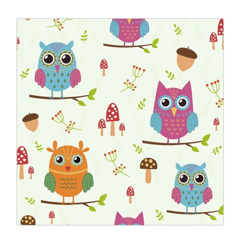 Forest Seamless Pattern With Cute Owls Duvet Cover (Queen Size) from ArtsNow.com Front