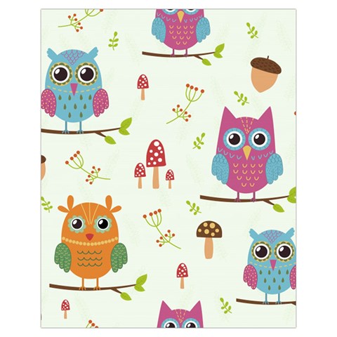 Forest Seamless Pattern With Cute Owls Drawstring Pouch (XL) from ArtsNow.com Front