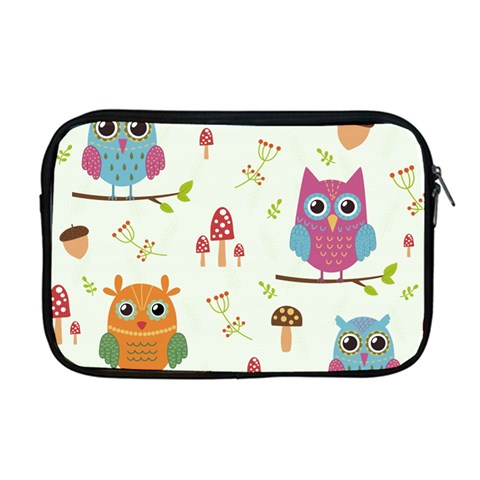 Forest Seamless Pattern With Cute Owls Apple MacBook Pro 17  Zipper Case from ArtsNow.com Front