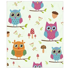 Forest Seamless Pattern With Cute Owls Waist Pouch (Large) from ArtsNow.com Back Strap