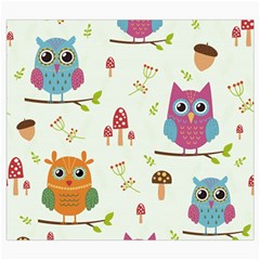 Forest Seamless Pattern With Cute Owls Roll Up Canvas Pencil Holder (S) from ArtsNow.com Front