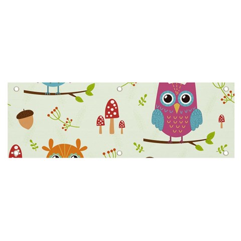 Forest Seamless Pattern With Cute Owls Banner and Sign 6  x 2  from ArtsNow.com Front