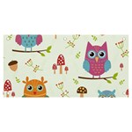 Forest Seamless Pattern With Cute Owls Banner and Sign 6  x 3 