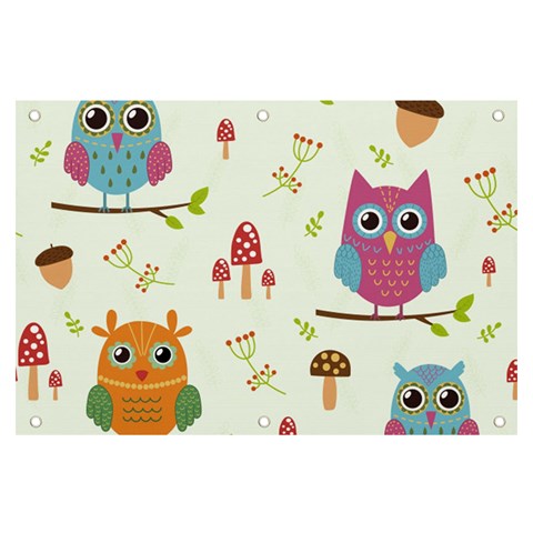 Forest Seamless Pattern With Cute Owls Banner and Sign 6  x 4  from ArtsNow.com Front