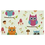 Forest Seamless Pattern With Cute Owls Banner and Sign 7  x 4 