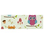 Forest Seamless Pattern With Cute Owls Banner and Sign 12  x 4 