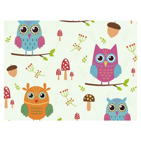 Forest Seamless Pattern With Cute Owls Premium Plush Fleece Blanket (Extra Small) from ArtsNow.com 40 x30  Blanket Front