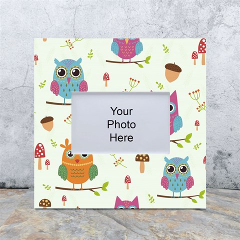 Forest Seamless Pattern With Cute Owls White Box Photo Frame 4  x 6  from ArtsNow.com Front