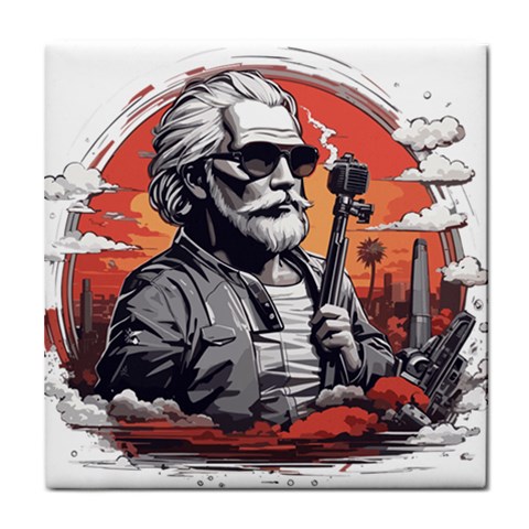 ai generator t hirt design Tile Coaster from ArtsNow.com Front