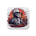 ai generator t hirt design Rubber Square Coaster (4 pack)