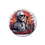 ai generator t hirt design Rubber Round Coaster (4 pack)