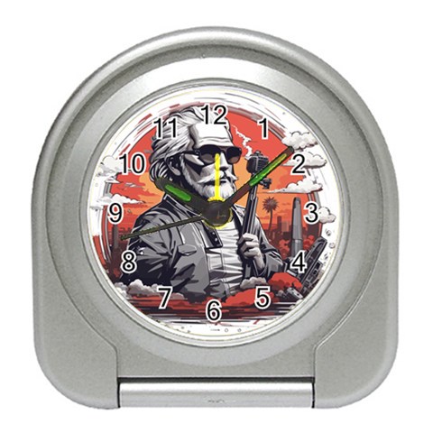 ai generator t hirt design Travel Alarm Clock from ArtsNow.com Front