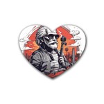 ai generator t hirt design Rubber Heart Coaster (4 pack)