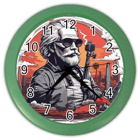 ai generator t hirt design Color Wall Clock from ArtsNow.com Front