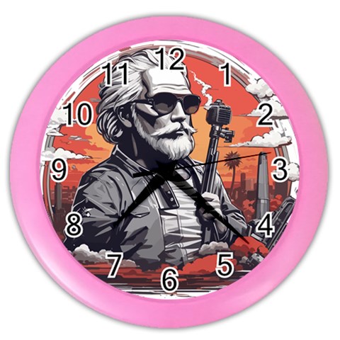 ai generator t hirt design Color Wall Clock from ArtsNow.com Front