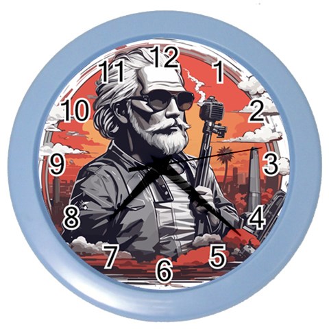 ai generator t hirt design Color Wall Clock from ArtsNow.com Front